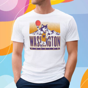 WASHINGTON HUSKIES DUNKING MASCOT T-SHIRT