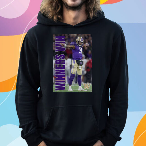 WASHINGTON HUSKIES MICHAEL PENIX JR WINNERS WIN PHOTO SHIRT HOODIE