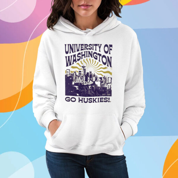 WASHINGTON HUSKIES SUNBURST T-SHIRT HOODIE