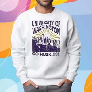 WASHINGTON HUSKIES SUNBURST T-SHIRT SWEATSHIRT