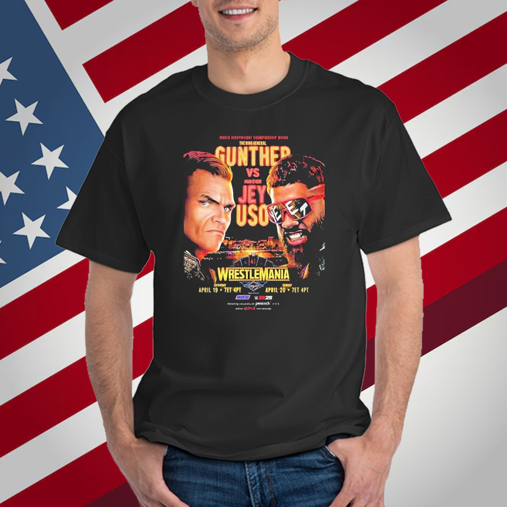 Walter Gunther vs Jey Uso WWE WrestleMania The Ring General On April 2025 T-Shirt
