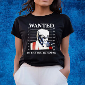 Wanted In The White House Donald Trump Us Flag Mugshot T-Shirts