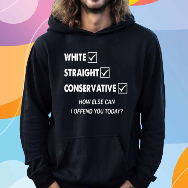 White Straight Conservative How Else Can I Offend You Today Shirt