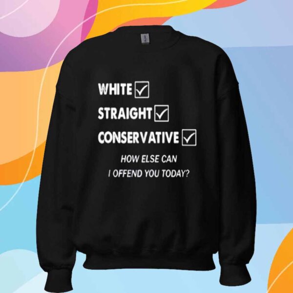 White Straight Conservative How Else Can I Offend You Today Shirt