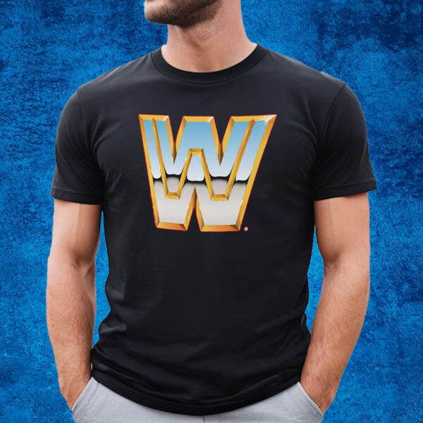 Wwe Ripple Junction Retro Chrome Logo Graphic T-Shirt