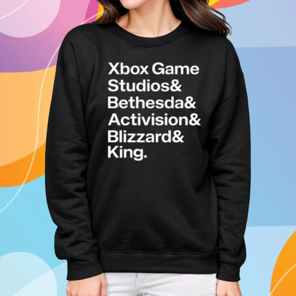 Xbox Game Studios Bethesda Activision Blizzard King T-Shirt Sweatshirt