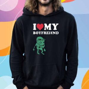 oey Valence Wearing I Love My Boyfriend T-Shirt