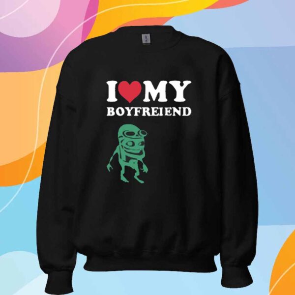 oey Valence Wearing I Love My Boyfriend T-Shirt